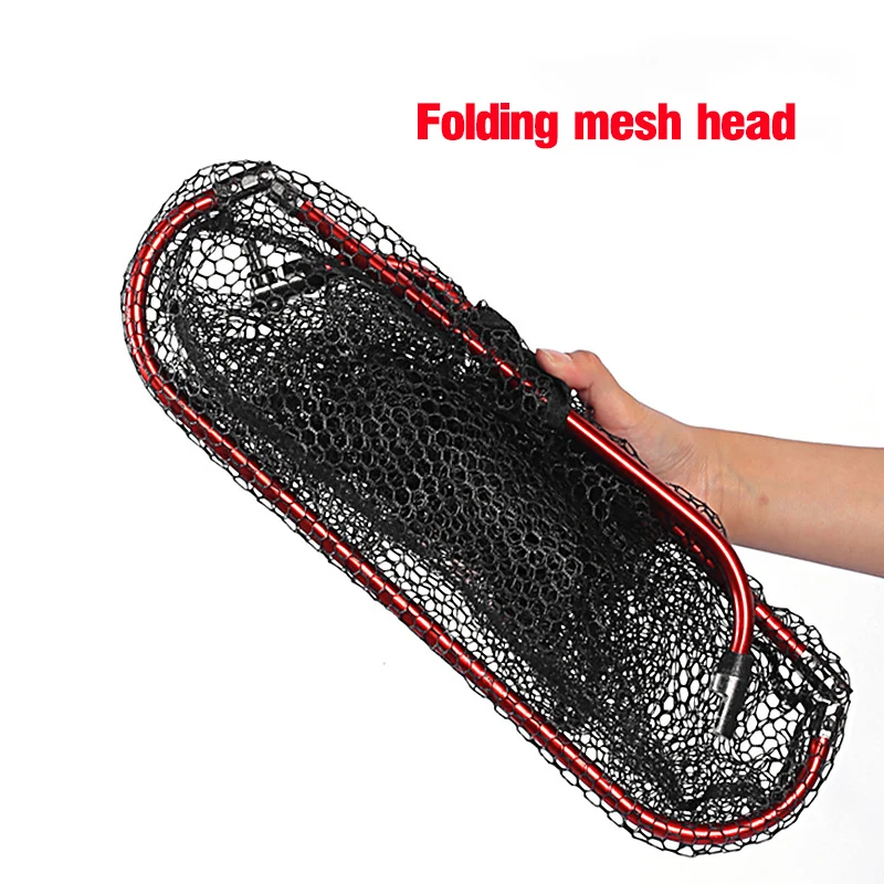 Aluminum Alloy Rubber Coated F - Landing Net Telescopic avis et prix