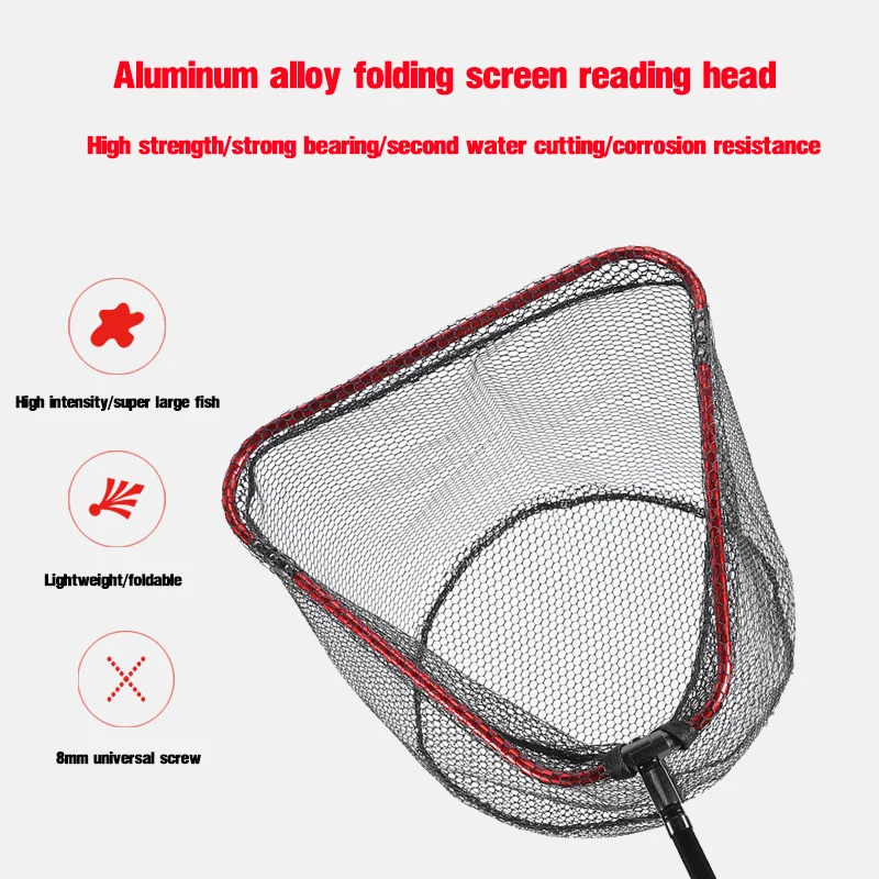 Aluminum Alloy Rubber Coated F - Landing Net Telescopic avis et prix