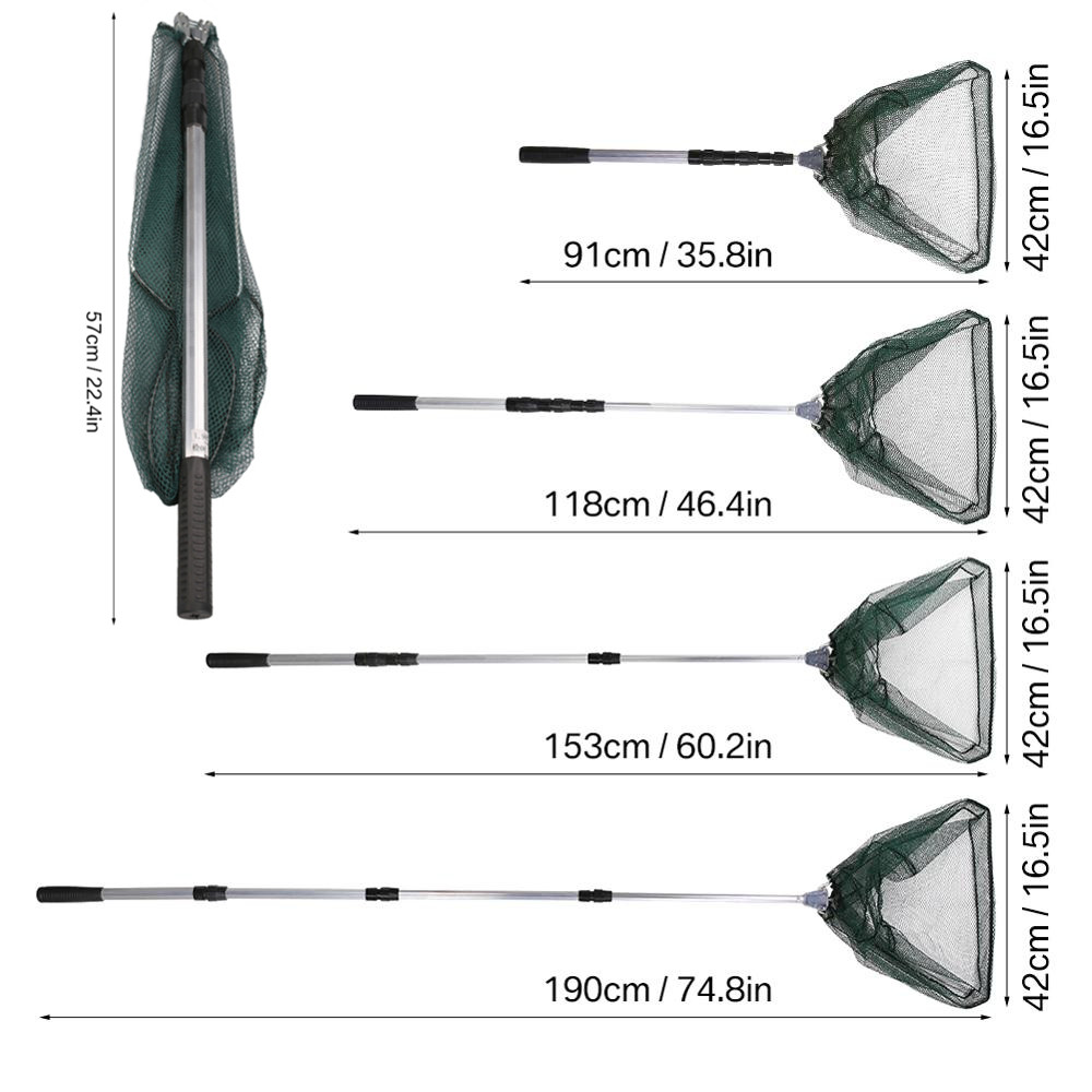 190cm 92cm 55cm Telescopic Lan - Landing Net Telescopic avis et prix