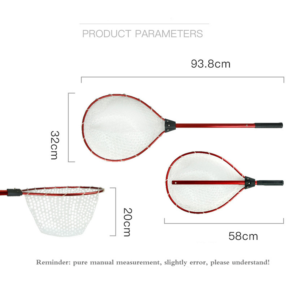 938mm Anti-hook Soft Silicone  - Landing Net Telescopic avis et prix