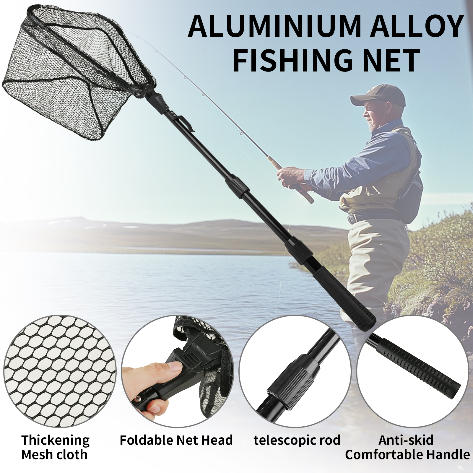 Fishing Net Collapsible Fish L - Landing Net Telescopic avis et prix