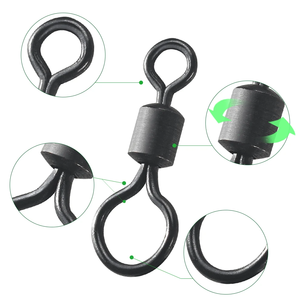 100pcs Carp Fishing Swivel Big - Fishing Equipment For Beginners avis et prix