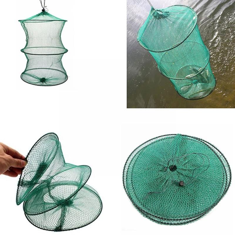 Folding Round Nylon Mesh Metal - Landing Net Telescopic avis et prix